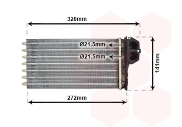 40006356 VAN Wezel radiador de forno (de aquecedor)