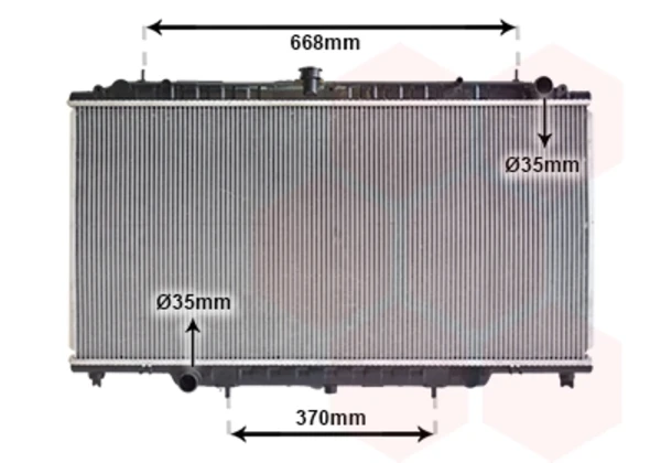 13002246 VAN Wezel radiador de esfriamento de motor