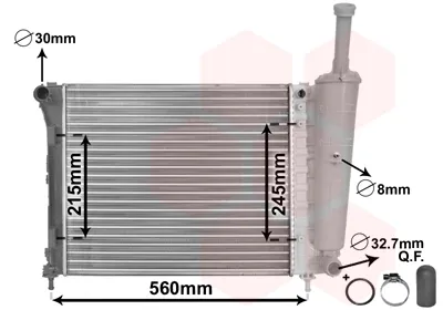 Radiador de esfriamento de motor Fiat 500 312