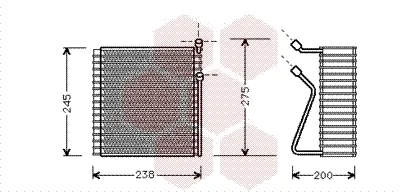 Vaporizador de aparelho de ar condicionado Volvo V70 1 LV