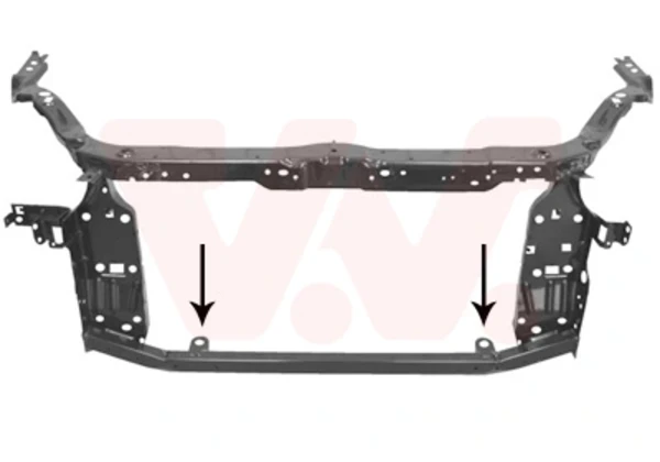 Suporte do radiador montado (painel de montagem de fixação das luzes) 3389668 VAN Wezel