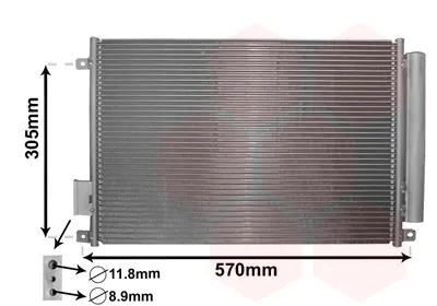 Radiador de aparelho de ar condicionado Fiat 500 312