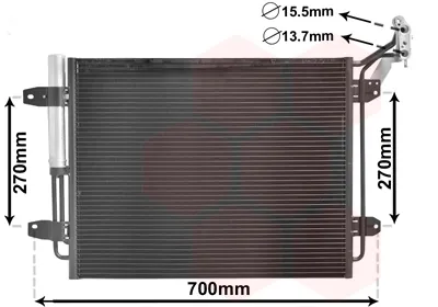 Radiador de aparelho de ar condicionado Volkswagen Tiguan 1 5N1, 5N2