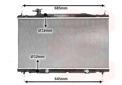 Radiador de esfriamento de motor 25002226 VAN Wezel