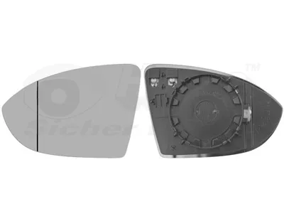 Elemento espelhado do espelho de retrovisão esquerdo 5769837 VAN Wezel