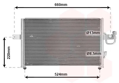 Radiador de aparelho de ar condicionado Hyundai Accent 1
