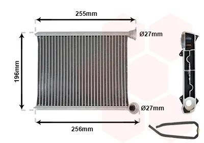 Radiador de forno (de aquecedor) 09006281 VAN Wezel