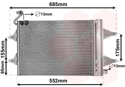 Radiador de aparelho de ar condicionado Skoda Fabia 1 6Y5