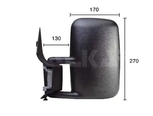 Espelho de retrovisão esquerdo Volkswagen LT 2DA, 2DD, 2DH