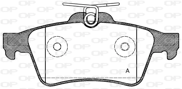 Sapatas do freio traseiras de disco BPA084220 Open Parts