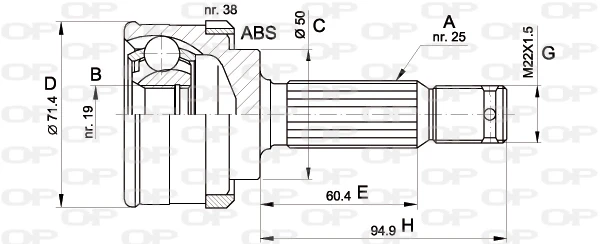 CVJ539310 Open Parts