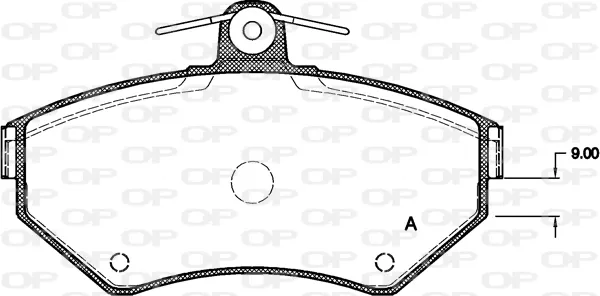 Sapatas do freio dianteiras de disco BPA063100 Open Parts