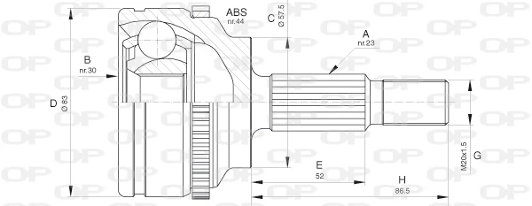 CVJ561910 Open Parts