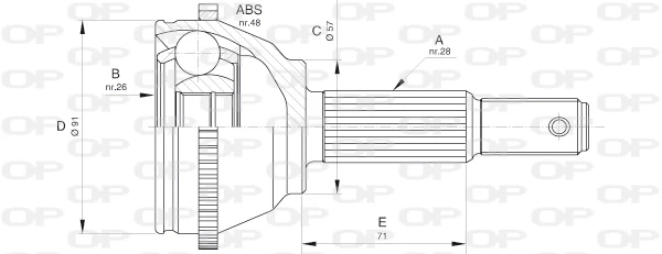 CVJ560410 Open Parts