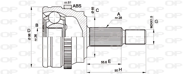 CVJ550110 Open Parts