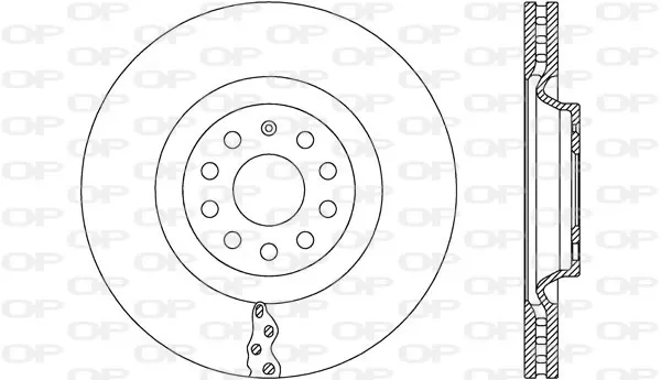 Disco do freio dianteiro Volkswagen Tiguan BW2, BJ2
