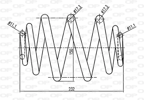 Mola traseira CSR914800 Open Parts