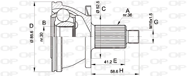 CVJ543310 Open Parts