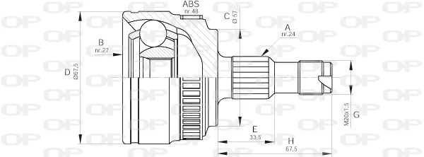 CVJ535410 Open Parts