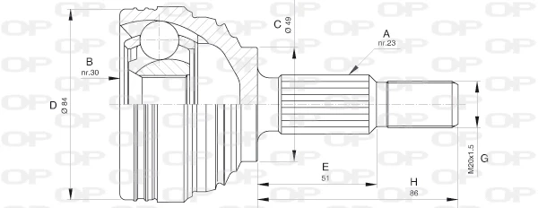 CVJ561310 Open Parts