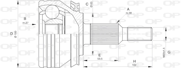 CVJ558110 Open Parts