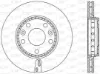 Disco do freio dianteiro Renault Scenic 3 JZ0, JZ1