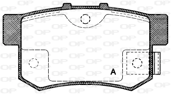 Sapatas do freio traseiras de disco BPA032502 Open Parts