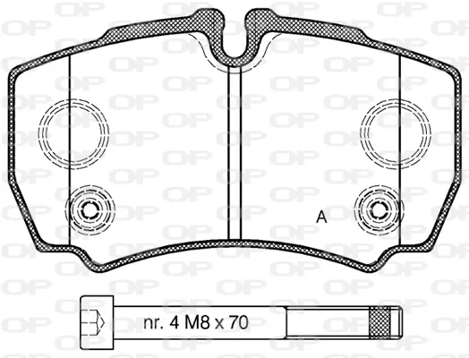 Sapatas do freio traseiras de disco BPA084910 Open Parts