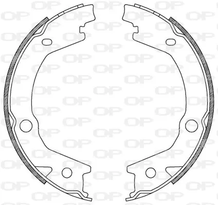 Sapatas do freio traseiras de tambor BSA218200 Open Parts