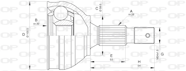 CVJ565310 Open Parts