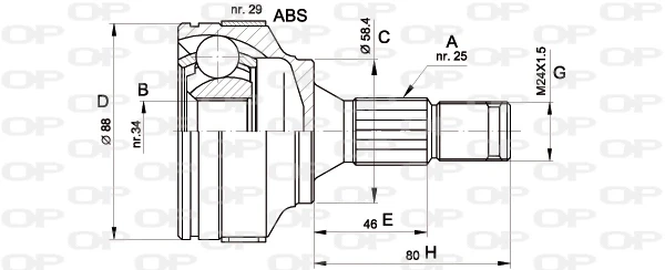 CVJ529710 Open Parts