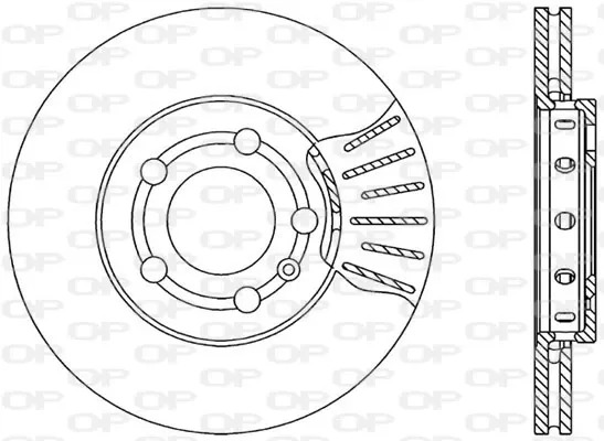 Disco do freio dianteiro BDA173020 Open Parts