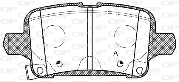Sapatas do freio traseiras de disco BPA162802 Open Parts