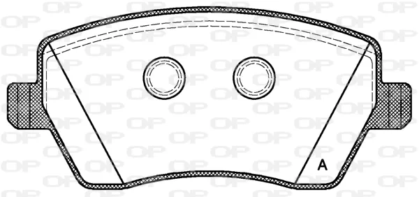 Sapatas do freio dianteiras de disco BPA098700 Open Parts