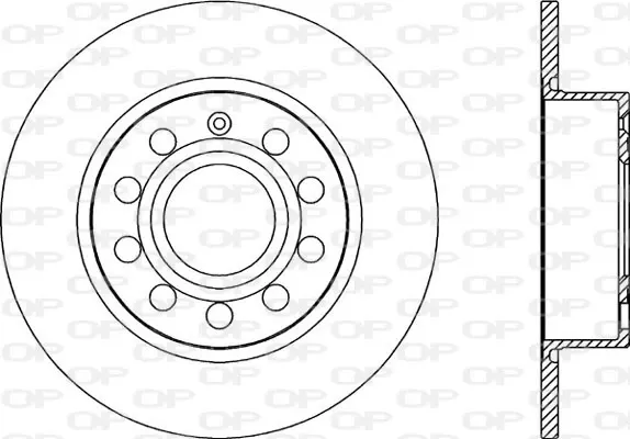 Disco do freio traseiro Volkswagen Jetta 6 162, 163, AV3, AV2, AY2, AY3