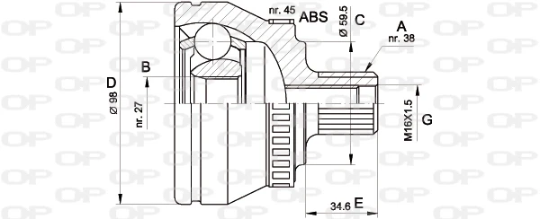 CVJ526110 Open Parts