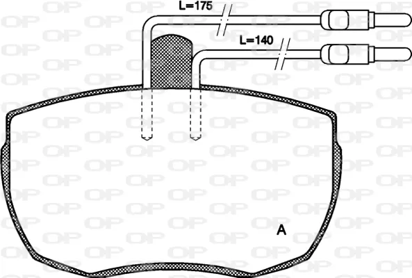 Sapatas do freio dianteiras de disco BPA005604 Open Parts