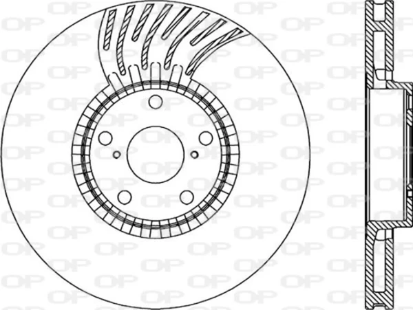 Disco do freio dianteiro BDR228520 Open Parts