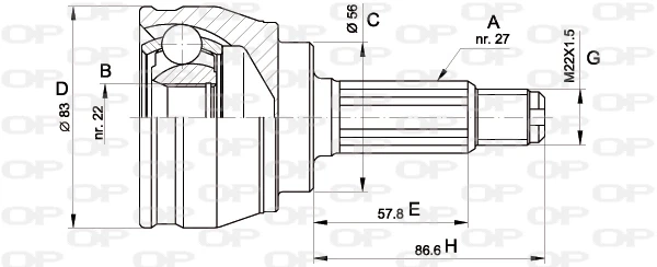 CVJ524110 Open Parts