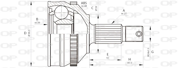 CVJ564610 Open Parts