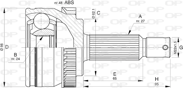 CVJ579110 Open Parts