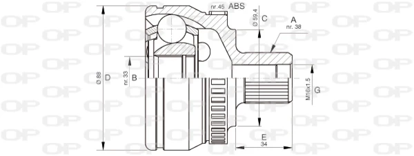 CVJ544410 Open Parts