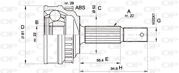 CVJ505310 Open Parts