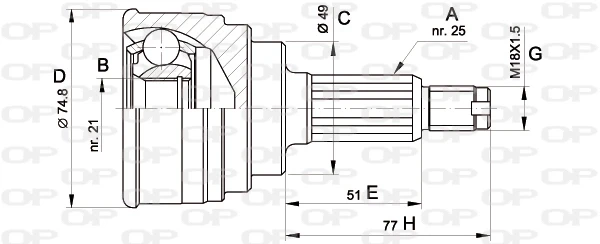 CVJ526010 Open Parts