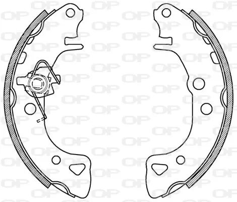 Sapatas do freio traseiras de tambor BSA206000 Open Parts