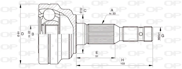 CVJ528110 Open Parts
