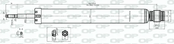 Amortecedor traseiro SAB856432 Open Parts