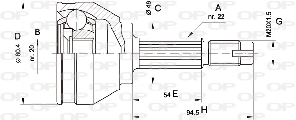 CVJ500210 Open Parts