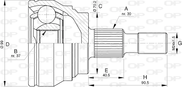 CVJ577310 Open Parts