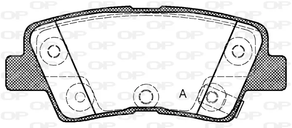 Sapatas do freio traseiras de disco BPA136242 Open Parts